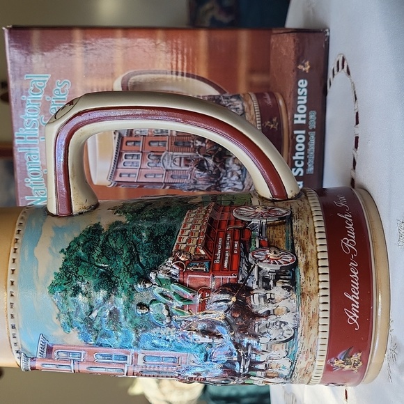 BUDWEISER "OLD SCHOOL HOUSE" BEER STEIN - Picture 3 of 9